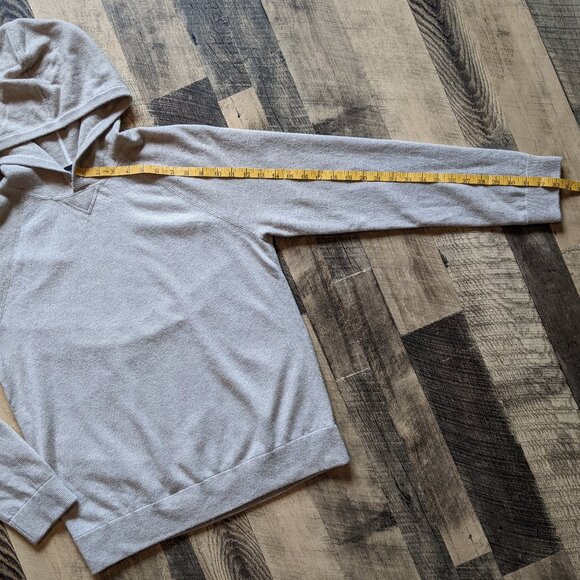 Vince Bird’s Eye Raglan Sleeve Wool & Cashmere Hoodie - Picture 6 of 7